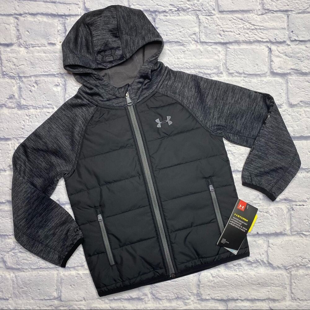 Under Armour Day Trekker Hooded Hybrid Jacket in Black/Gray